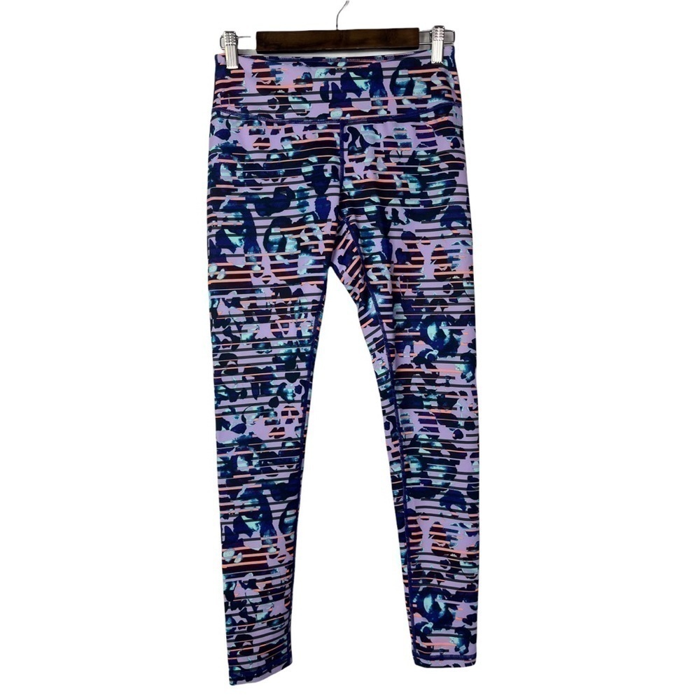Zella Lilac Purple Printed 7/8 Full Length Athletic Leggings S